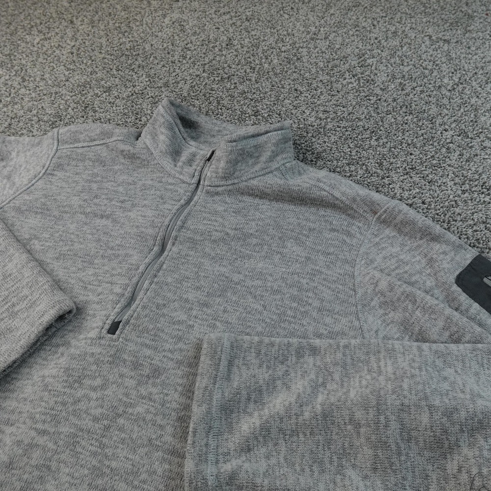 Eddie Bauer Pullover Mens 2XL‎ Gray 1/4 Zip Sweater Long Sleeve Hiking Outdoor